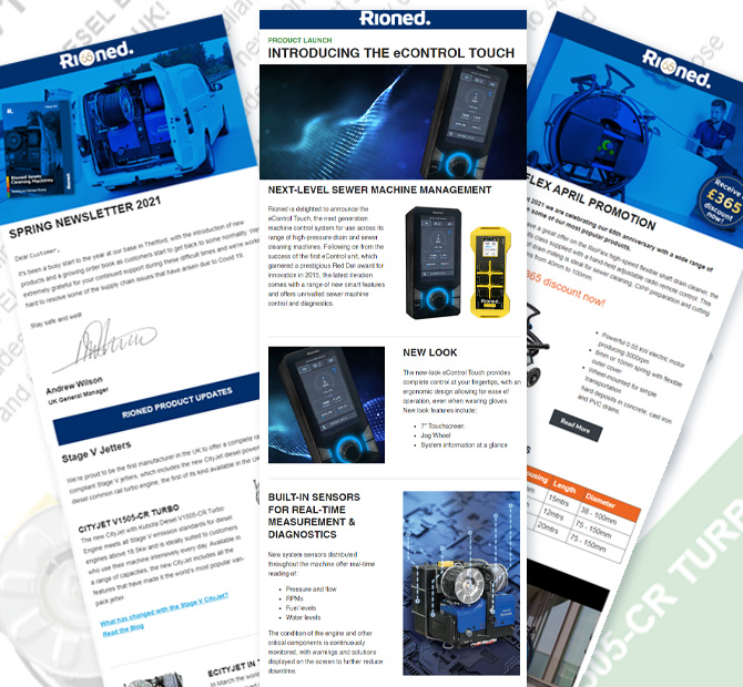 Rioned email newsletters